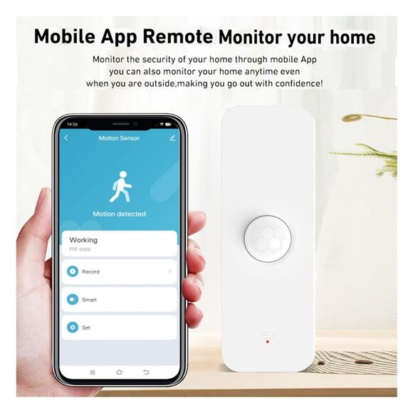 Smart Live Wifi PIR Motion Sensor 4 Pack detects human body movement - Picture 3 of 7